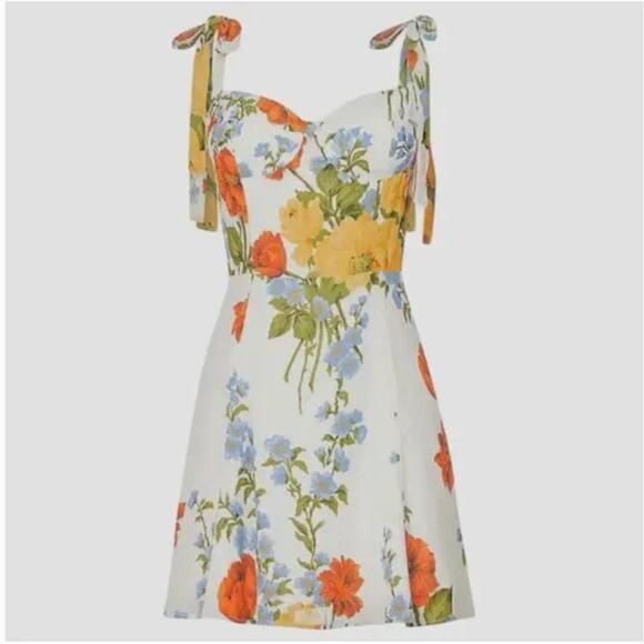 EUC Reformation Niara Floral Mini Dress in Formosa Crepe - Picture 1 of 7